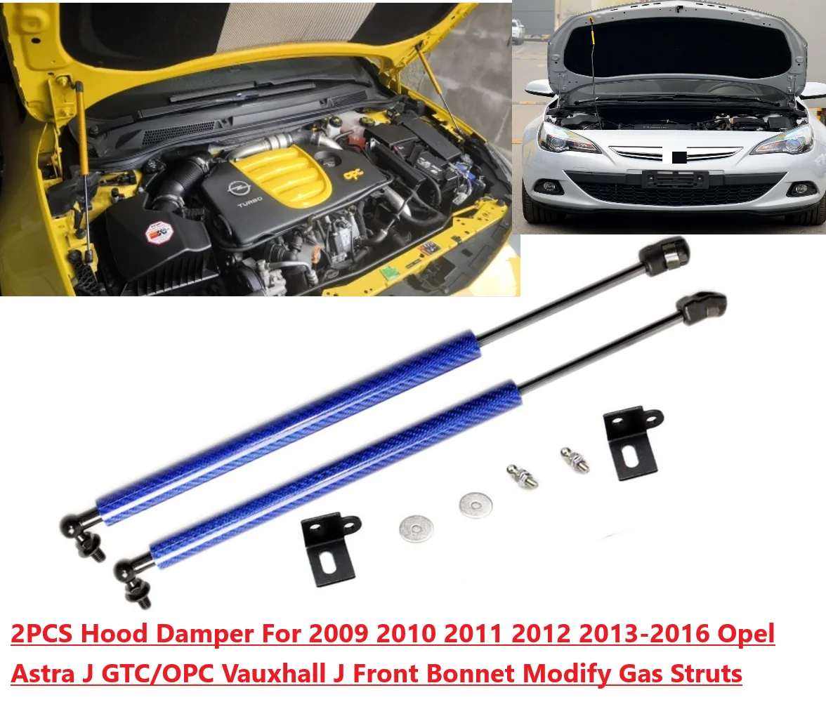 

2 шт. демпфер капота для Opel Astra J GTC/OPC Vauxhall J 2009-2016 гг., передняя часть капота, модификация газовых стоек, подъемная опора, амортизатор, поршень