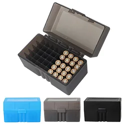 50 Rounds Flip-Top Rifle Ammo Storage Box Hunting Cartridge Case for 5.56x45/.17/.222/.223/204 Rug Caliber Gun Ammo Safe Box New