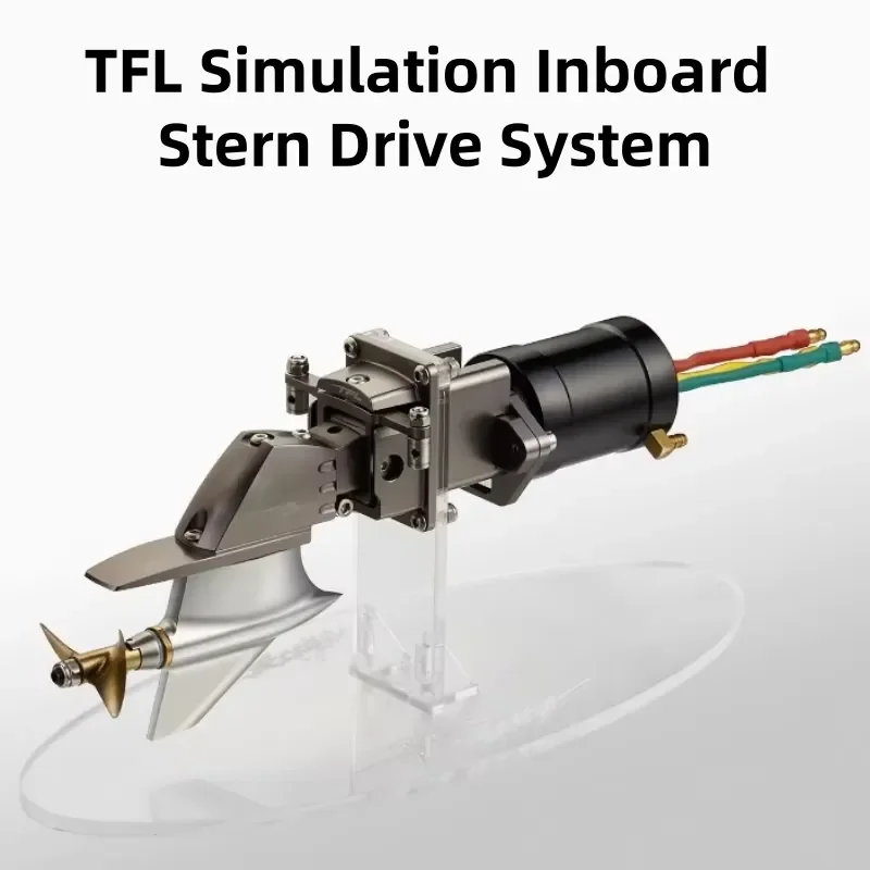 RC Electric Racing Boat Simulation Inboard Stern Drive Kit, TFL 2960 KV2200 Motor with Copper Propeller Upgrade Parts