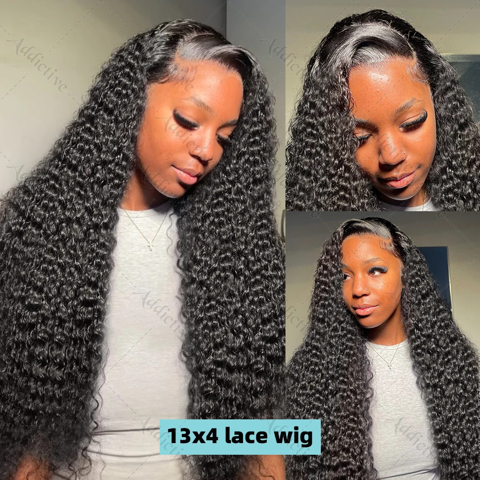 250% Deep Wave 13x6 HD Lace Front Human Hair Wigs Transparent Brazilian 30 40 Inch Water Wave 13x4 Lace Frontal Wig For Women