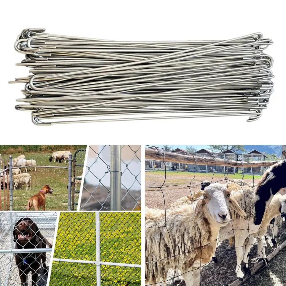 Rust-resistant Fence Ties Stainless Steel Chain Link Repair Ties Heavy Duty Chain Link Fence Wire Ties for Posts Rails Stainless