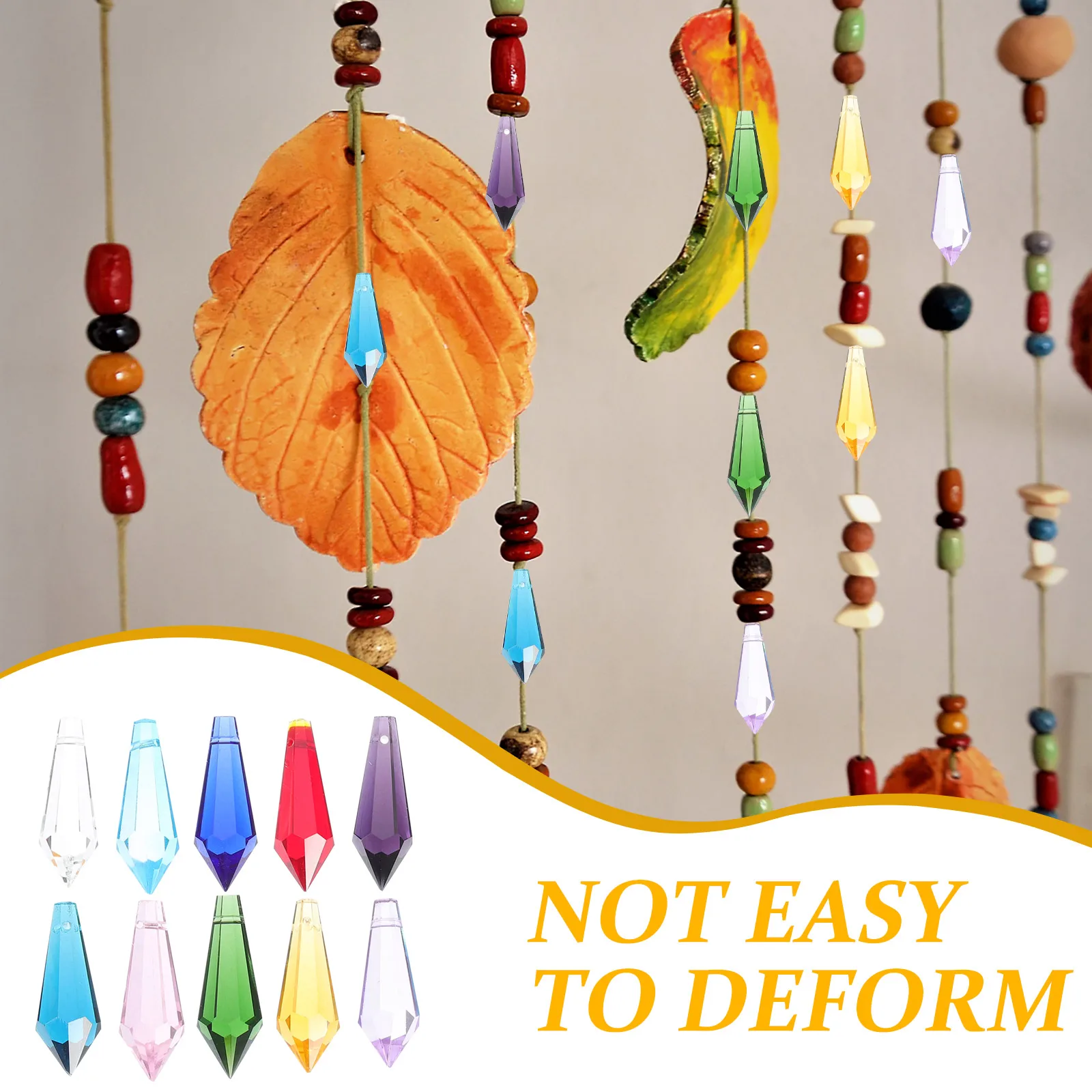 20 قطعة المعلقات الزجاج الكريستال الملونة معلقة المنشور ل الثريا ضوء ديكور الزفاف عيد الميلاد حديقة الشمس الماسك الديكور #1