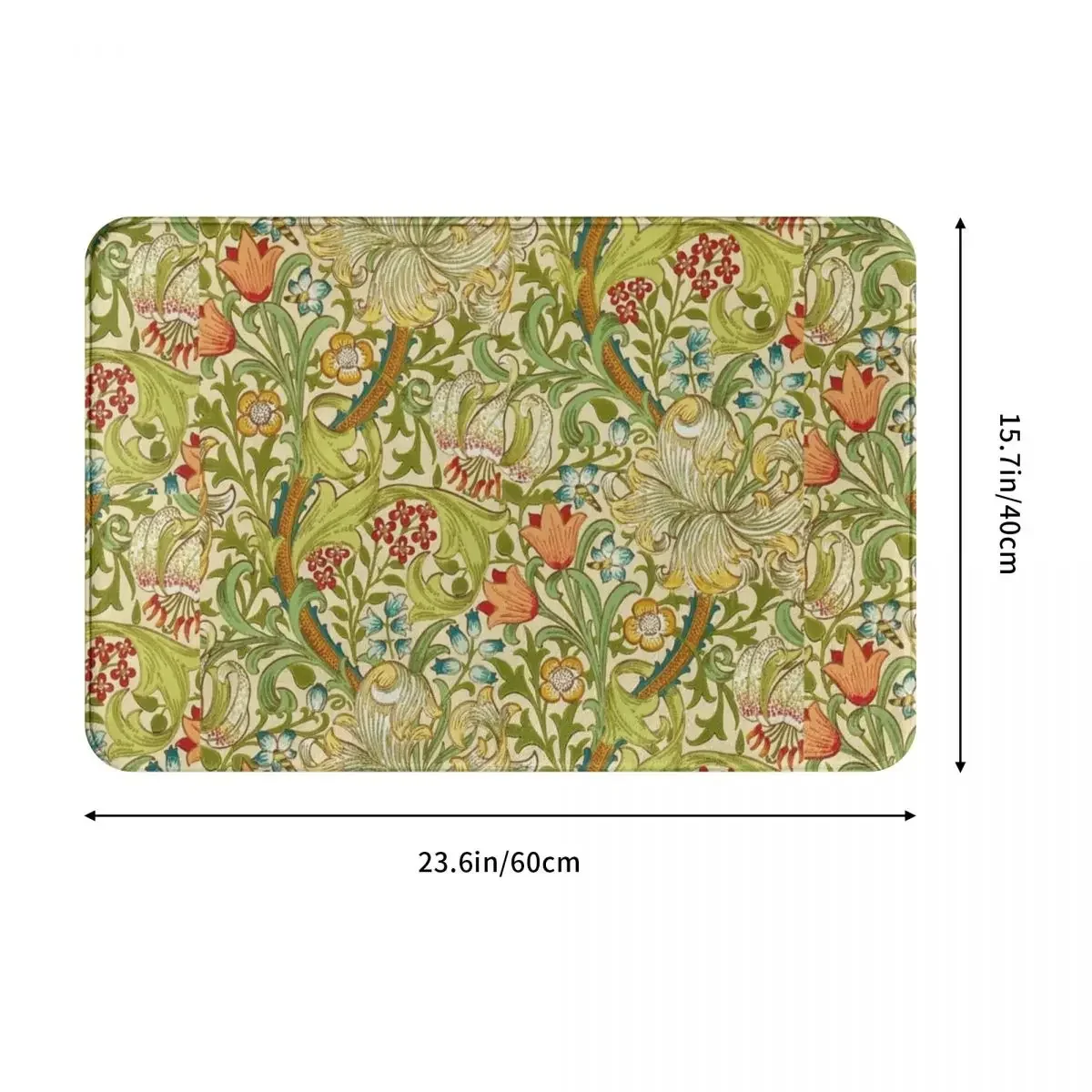 William Morris Golden Lily Doormat Rug carpet Mat Footpad Polyester Non-slip dust-proo Corridor Kitchen Bedroom balcony toilet