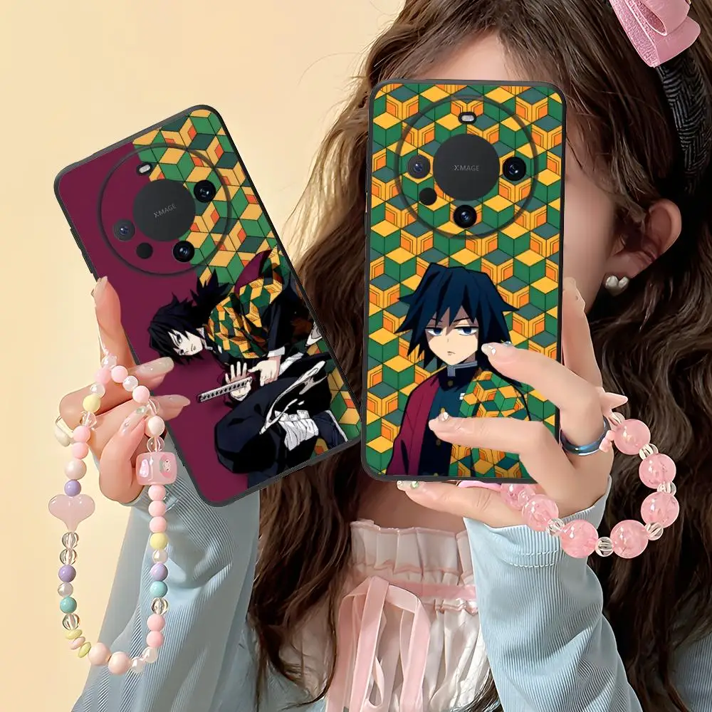 鬼滅の刃 冨岡義勇 スマホケース Huawei Mate 60 50 40 30 20 10 Pro Plus Lite E 5G対応 カラフル 保護カバー おしゃれ 高級感
