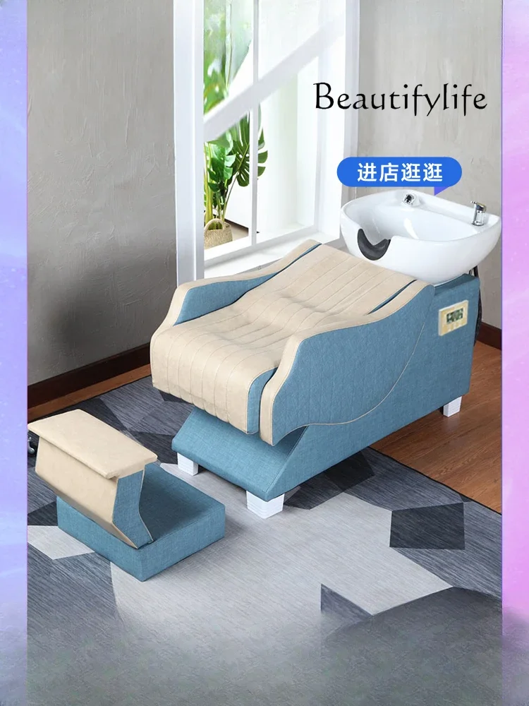 Color Matching Shampoo Chair Hair Saloon Dedicated Lying Half Integrated Quick-Heating Water Heater Hair Salon