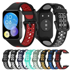 Sport Silicone Strap For Huawei Watch Fit 2/Fit2 Active Smart Watch Band Dual Color Watchband