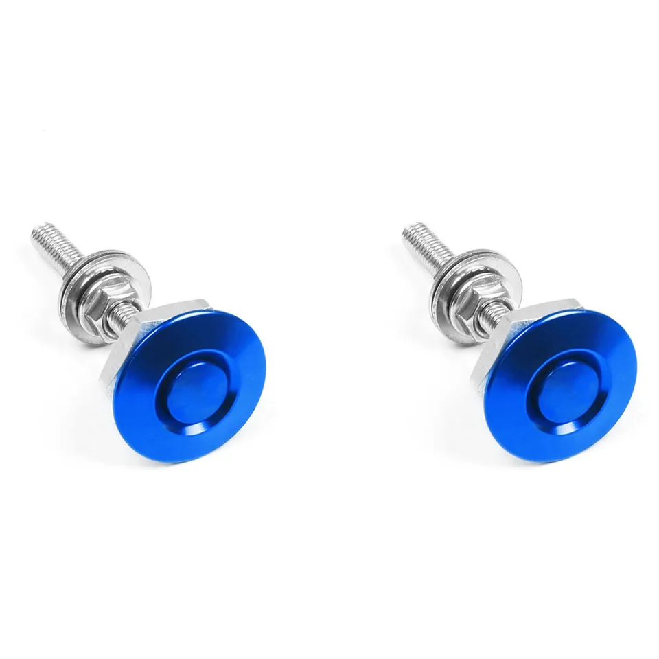 2-Pack Aluminum Bumper Quick Release Fasteners – Black – Fits Trunk Fender & Hatch Lid