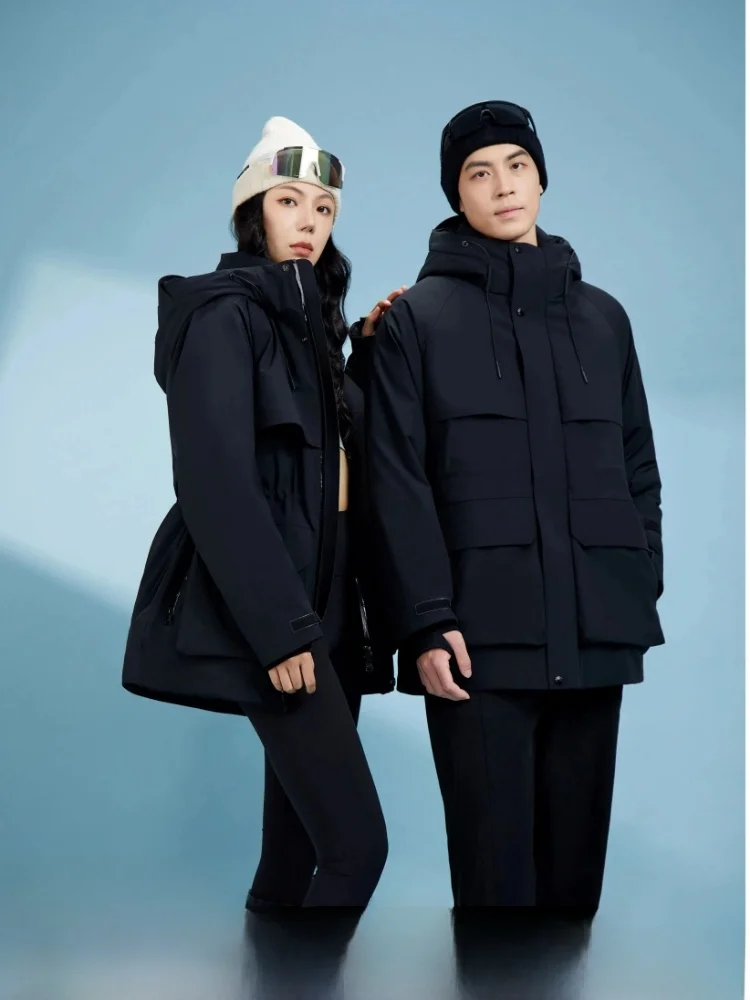 

Tough Cold Resistant down Jaet Outdoor Tee-Proof Winter Couples Coat Men's Casual Sle Zipper Closure Long Sve Regula...