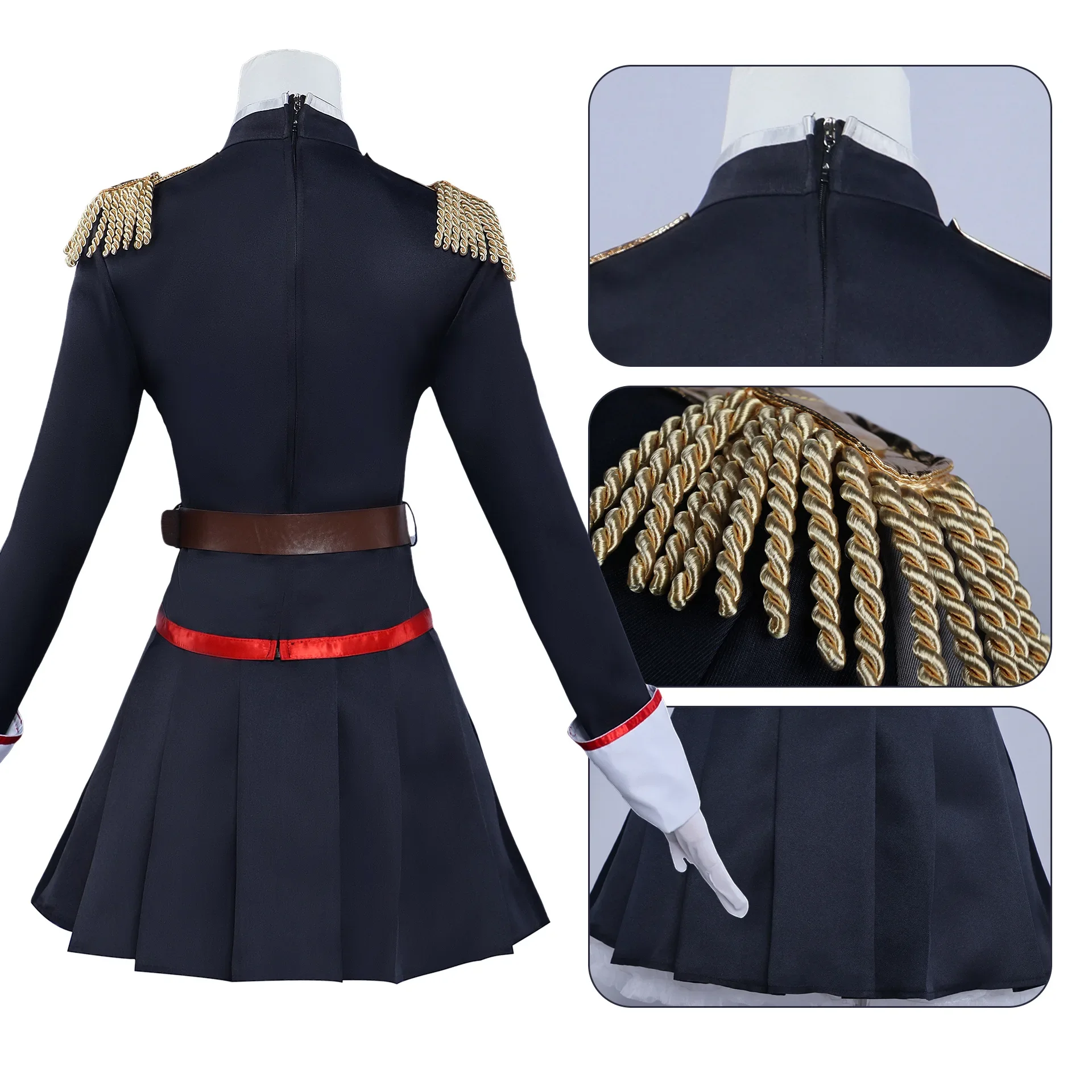 Anime Mato Seihei No Slave Uzen Kyōka Kyoka Cosplay Costume Black Combat Uniform Skirt Full Set Woman Sexy Carnival Suit