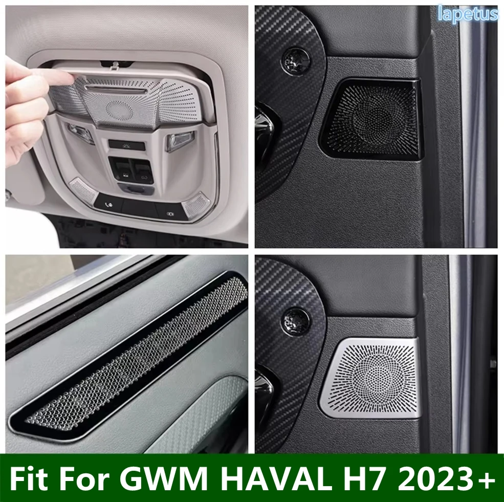 

Stainless Steel Car Audio Speaker Tweeter Cover Loudspeaker Trim Fit For GWM HAVAL H7 2023 2024 2025 Decoration Accessories