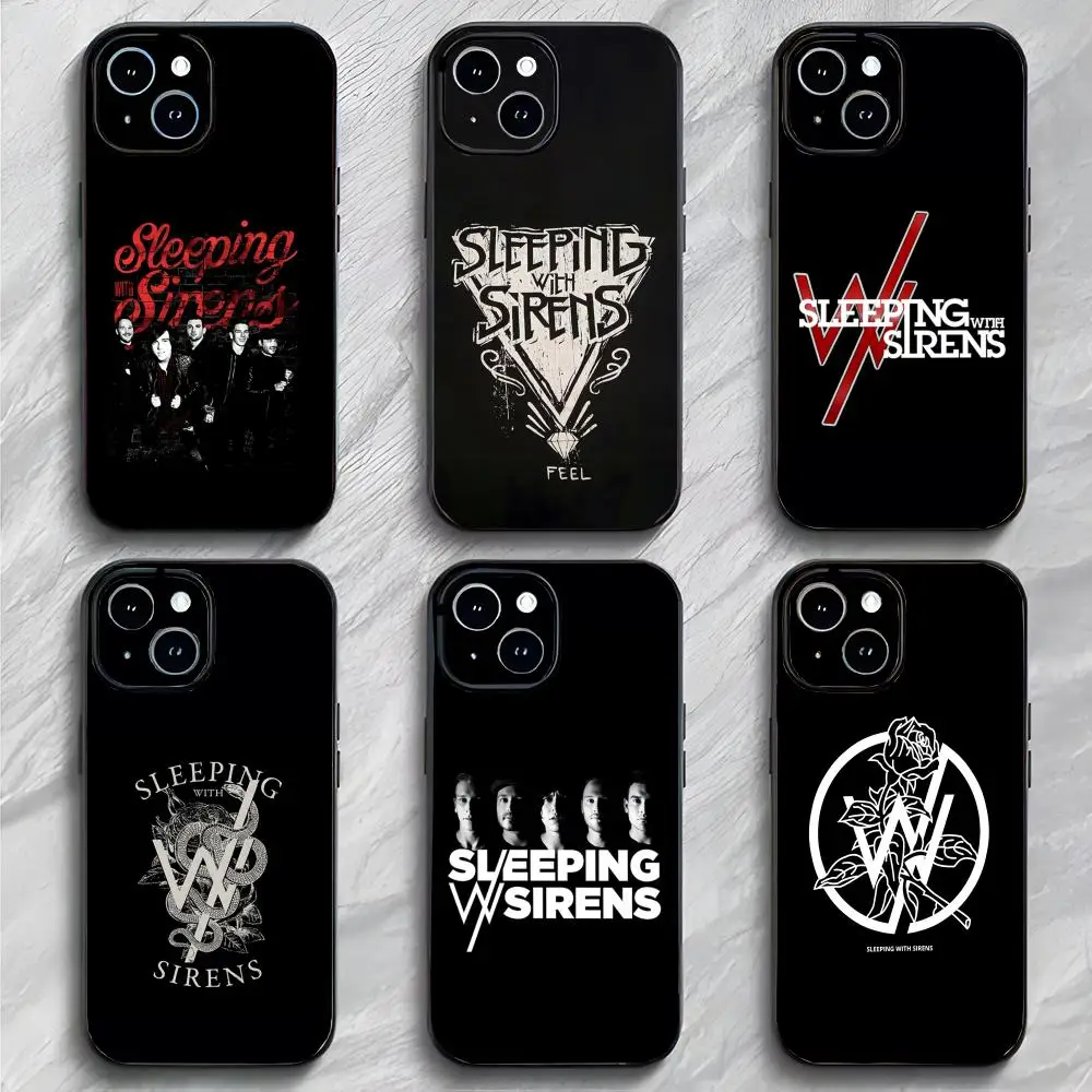 Funda para Teléfono de la Banda de Rock Emocional S-Sleeping With Sirens, Empaque Suave y Ligero para iPhone 17 16 15 14 13 ProMax
