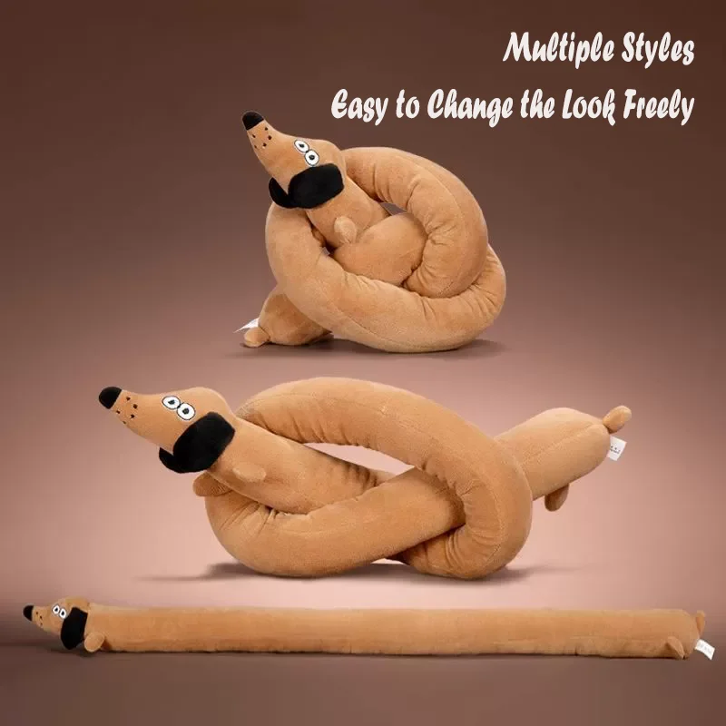 Peluche de Perro Salchicha de Cuerpo Largo, Juguete Sonoro de Dachshund, Muñeco de Peluche Suave para Niños, Decoración para el Hogar, Sofá, Dormitorio, Regalo