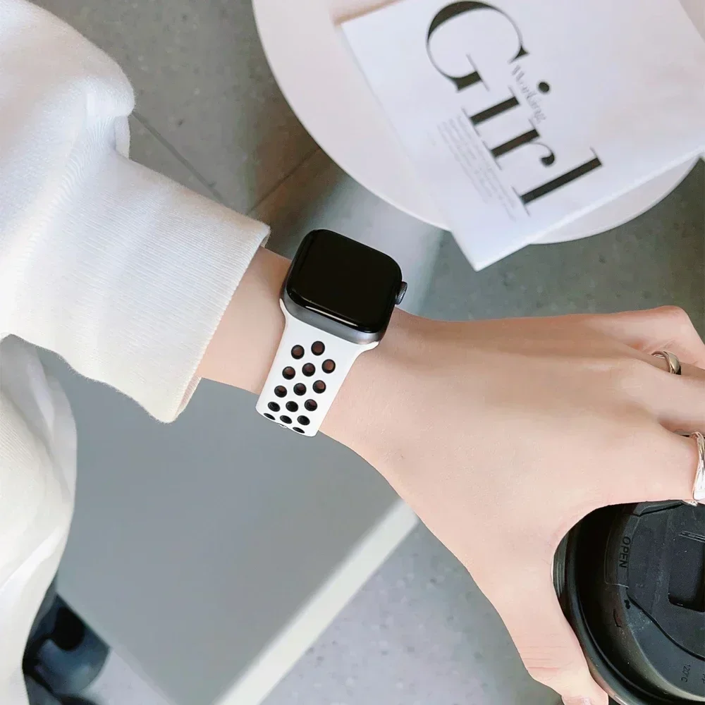 Silicone Sport Straps For Apple Watch Band 45mm 44mm Ultra2 49mm 38/40mm 41mm 42mm Pride Bracelet iWatch Series 8 7 6 4 5 3 9 SE image 3