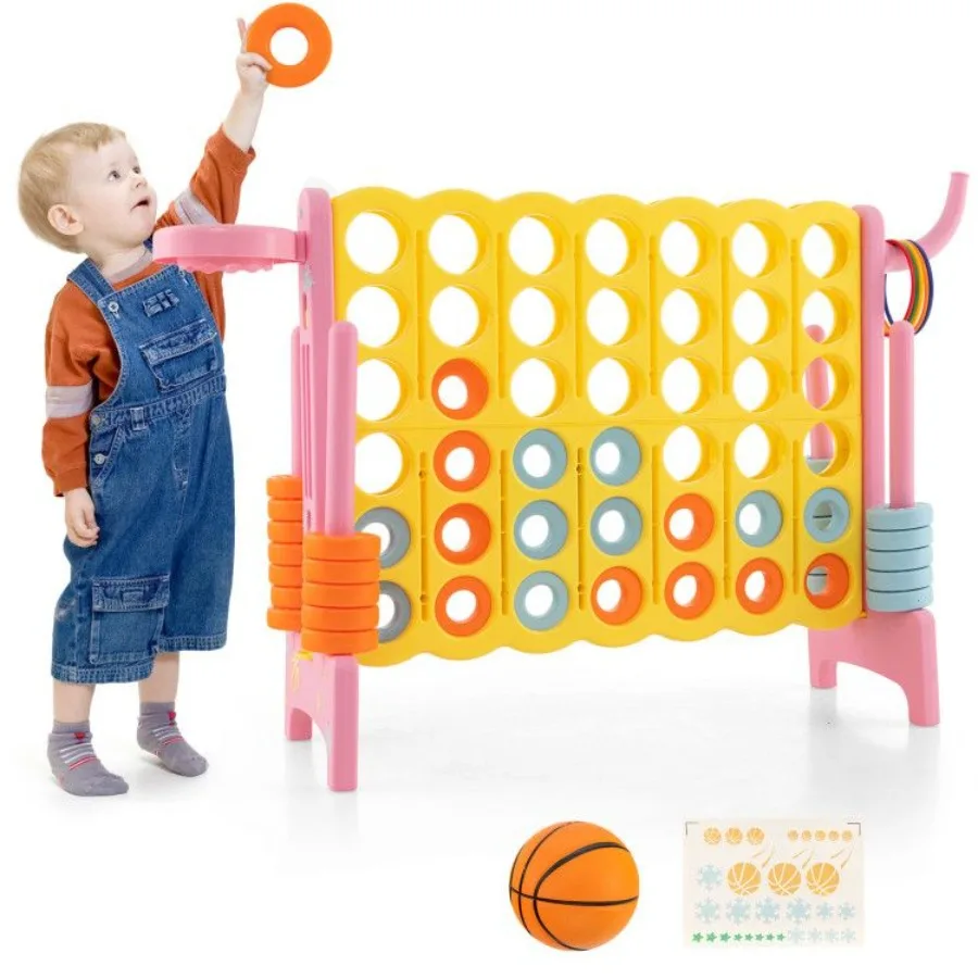 

4inaRow Connect Game with Basketball Hoop and Toss Ring