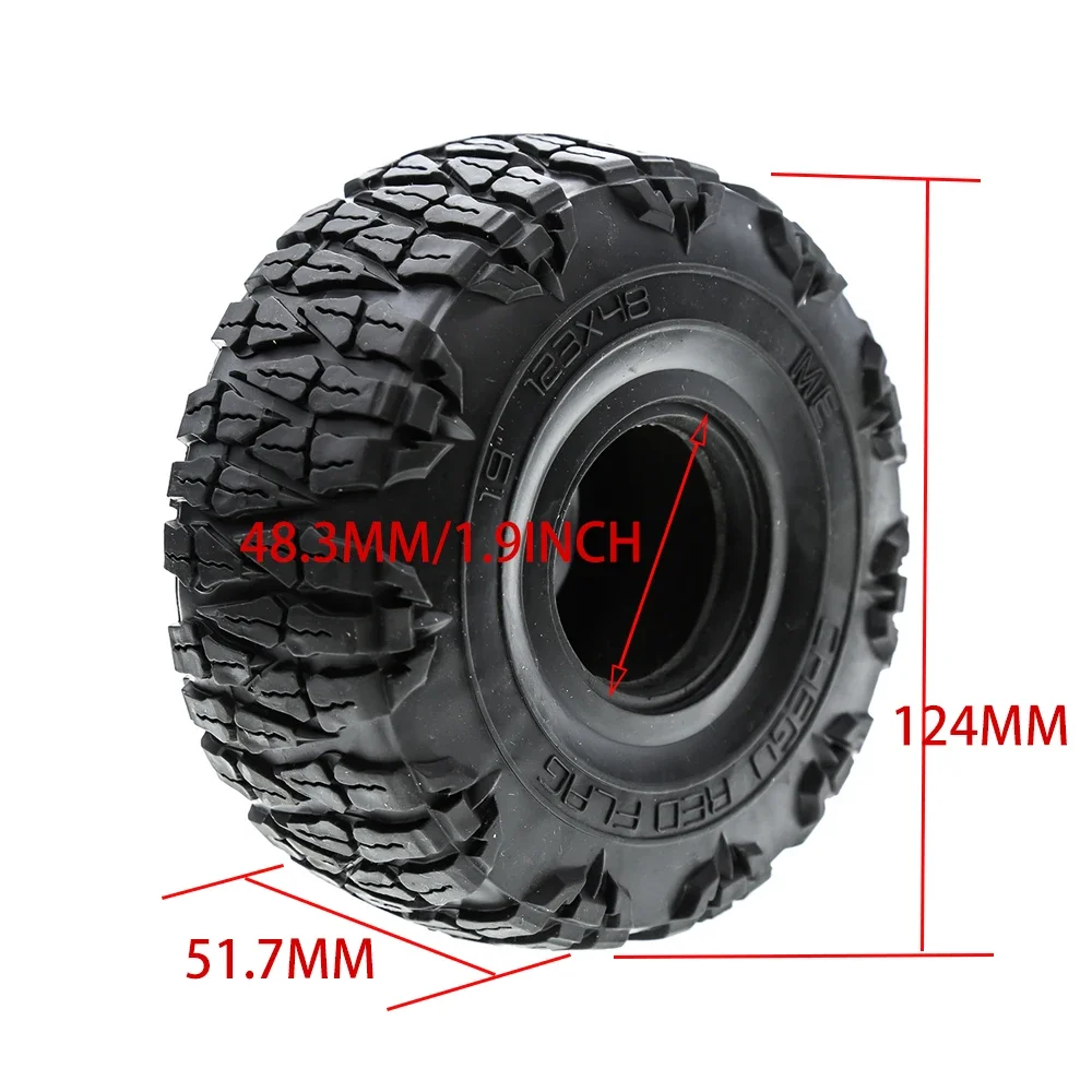 GGRC 4 szt. 9-calowa opona gumowa opony do kół opona 1:10 samochód zdalnie sterowany RC TRX4 Bronco D90 D110 osiowy scx10 90046 RC4WD CC01 TF2