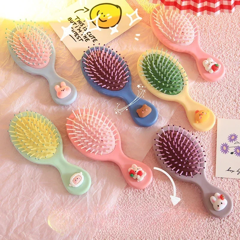 Cute Cartoon Small Hair Comb Children Air Cushion Comb Girl Portable Anti-static Head Massage Hairbrush Barber Salon Accessories