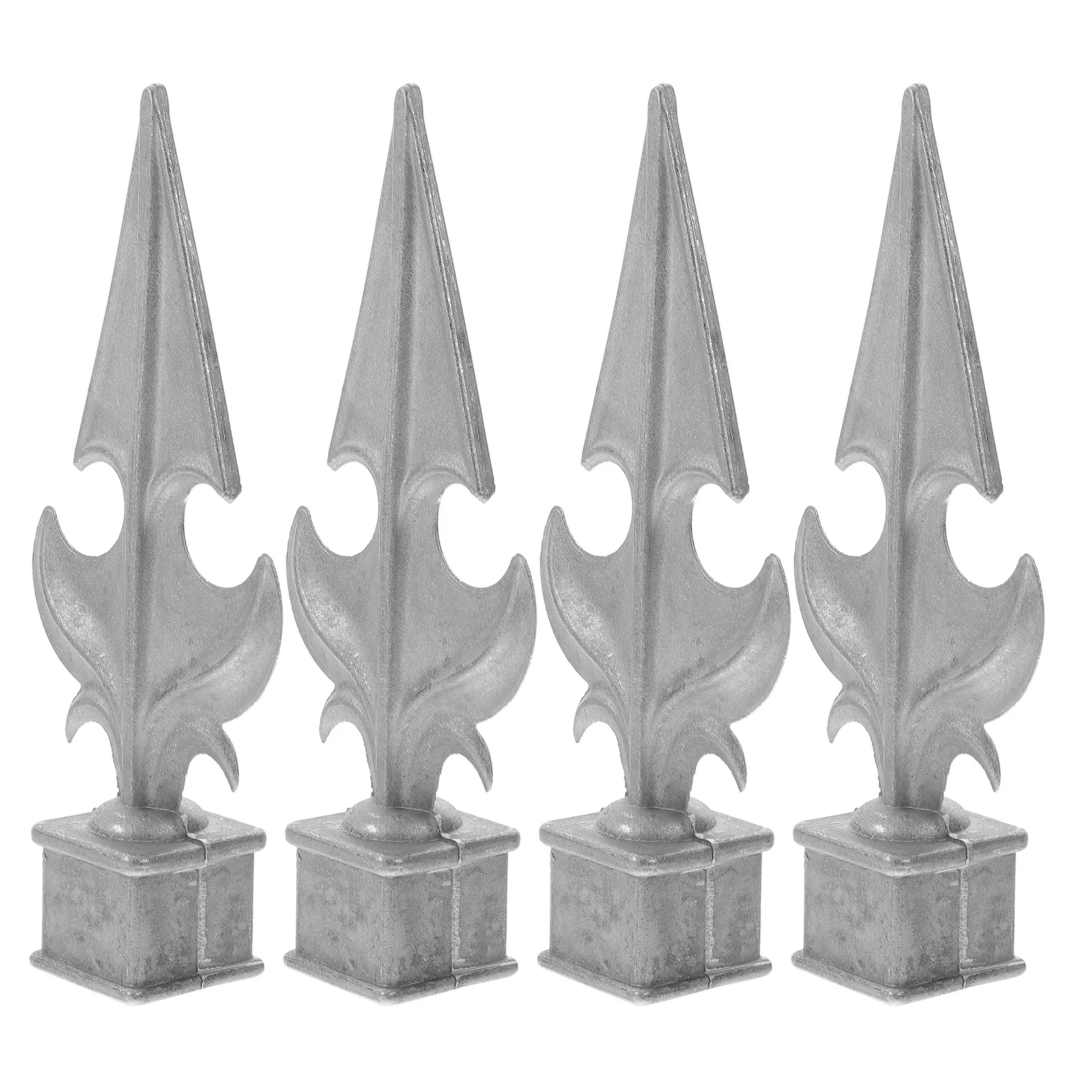

4Pcs Metal Cast Aluminum Fence Finials Decorative Post Tops Replacement Household Railing Caps Garden Yard Fence Toppers