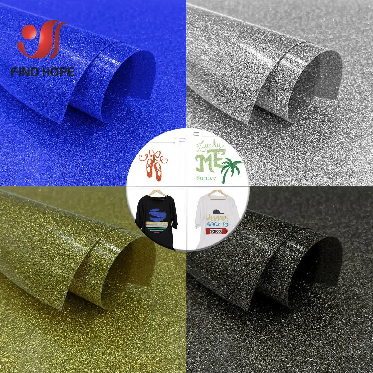 ورقة بريق لامعة نقل الحرارة الفينيل الحديد على الحرارة الصحافة HTV تي شيرت المنسوجات كريكت قزحي الألوان الحرفية القاطع فيلم البريق #3