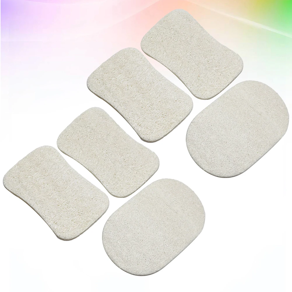 

6pcs Natural Loofah Dishwashing Brush Oily Pans Bowl Cleaning Pot Scouring Pad Kitchen Sink Stove Stainless Steel Floor Window