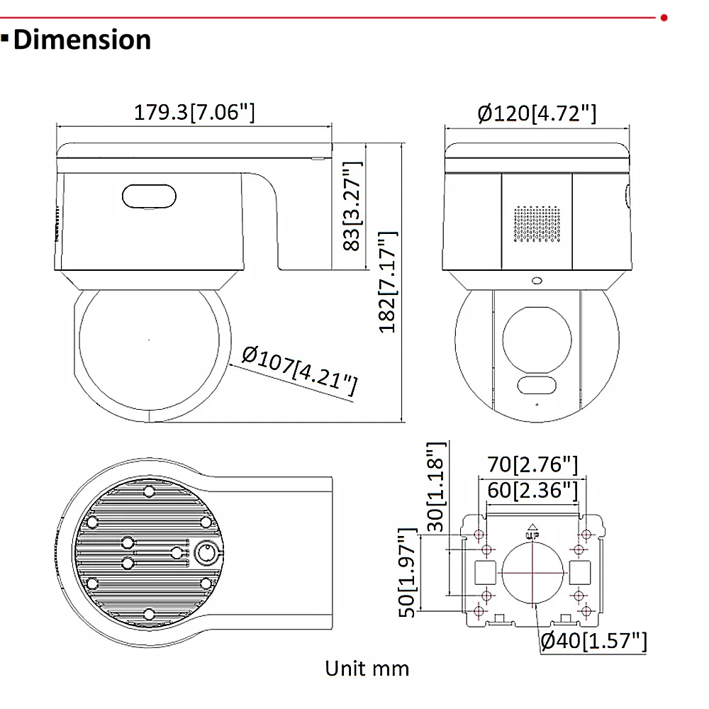 Imagem -06 - Câmera ip de Rede Hikvision Mini pt Dome Poe Original Ds2de3a400bw-de f1 t5 Ds-2de3a400bw-de w f1 t5 4mp Colorvu Ip66