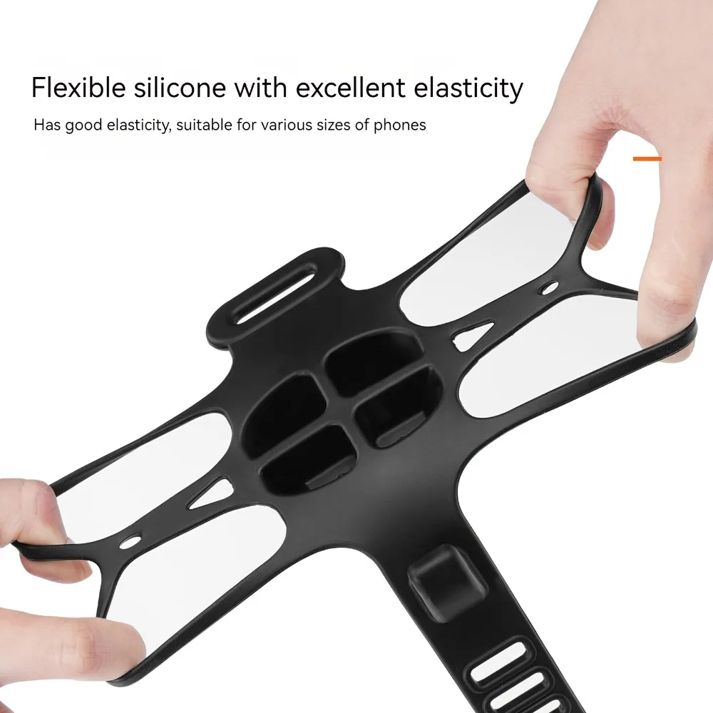 Shock-Absorbing Anti-Slip Silicone Strap Phone Holder for Mountain and Road Bike Navigation, Cloud Wing Phone Holder