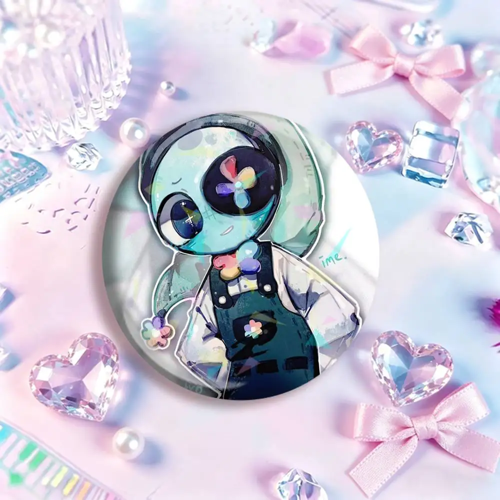 Funny N-Nailong Cute  Laser Badge Creative Pins Brooch for Decor Gifts Fans Collect Easter decorations