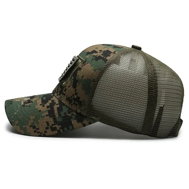 Adjustable Men American Flag Camouflage Baseball Cap Male Outdoor Breathable Tactics Mountaineering Peaked Hat Stylish Casquette