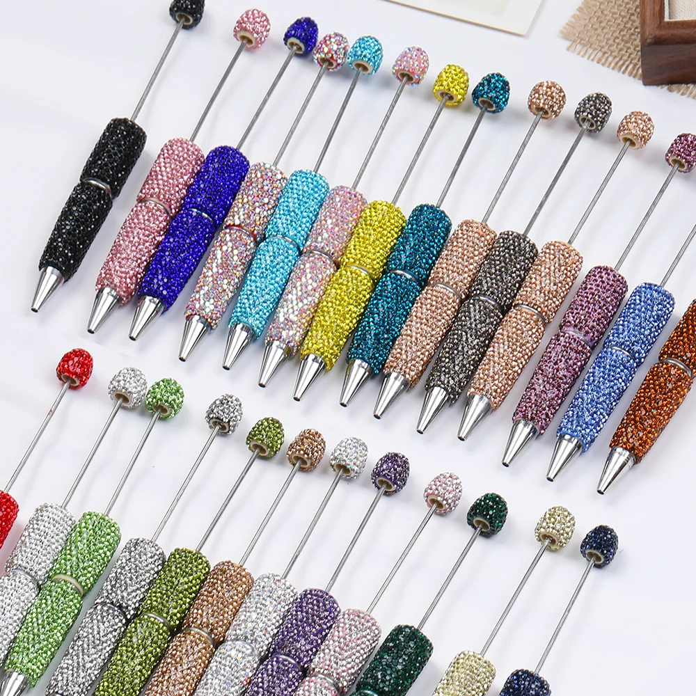 Cordial Design 20Pcs 15*146MM DIY Jewelry/Hand Made/Rhinestone Plastic Pens/Beaded Pen Accessories/Beadable Pen Findings #17695