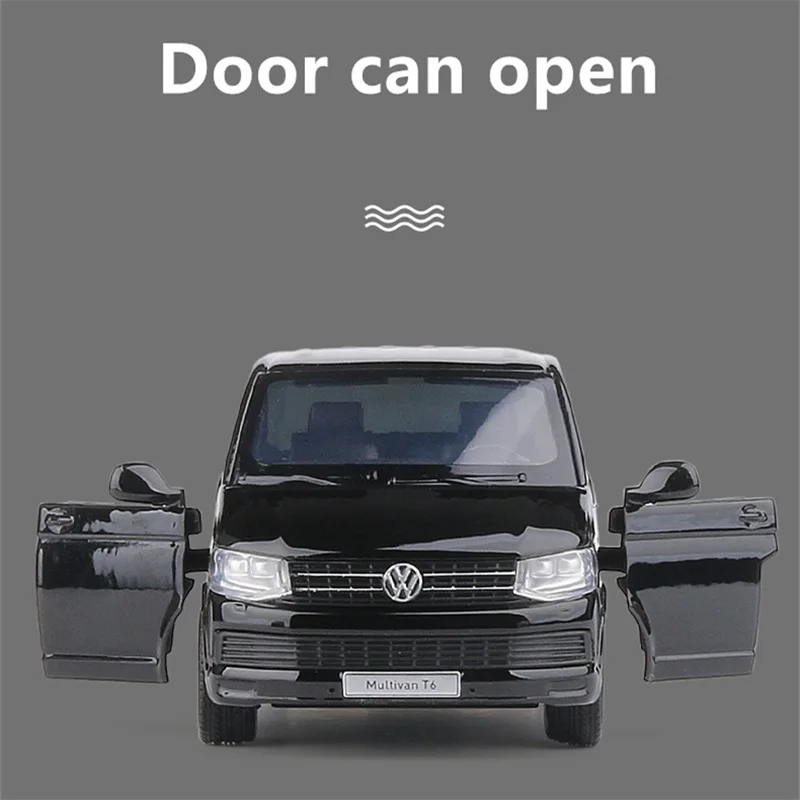 1/36 VW Multivan T6 MPV Alloy Car Model Diecast Metal Vehicles Car Model Simulation Miniature Scale Collection Children Toy Gift