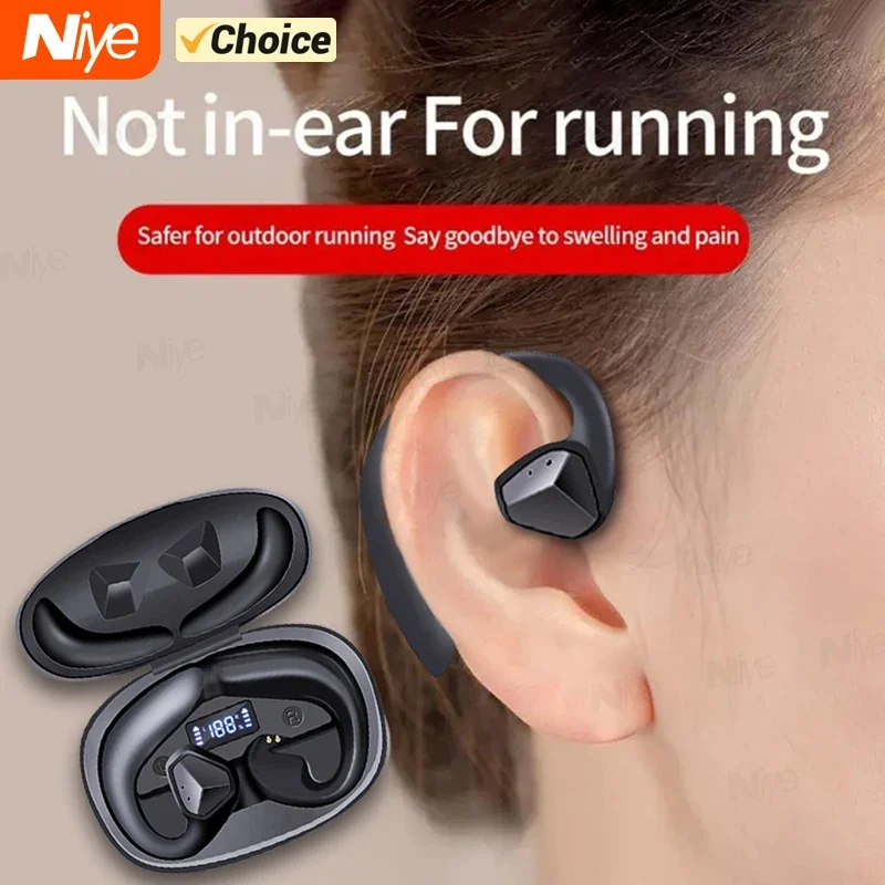 For Xiaomi 5.3 Air Conduction Bluetooth 5.3 Headphones Noise Reduction Sports Waterproof Wireless Earphones Ear Hooks Headsets