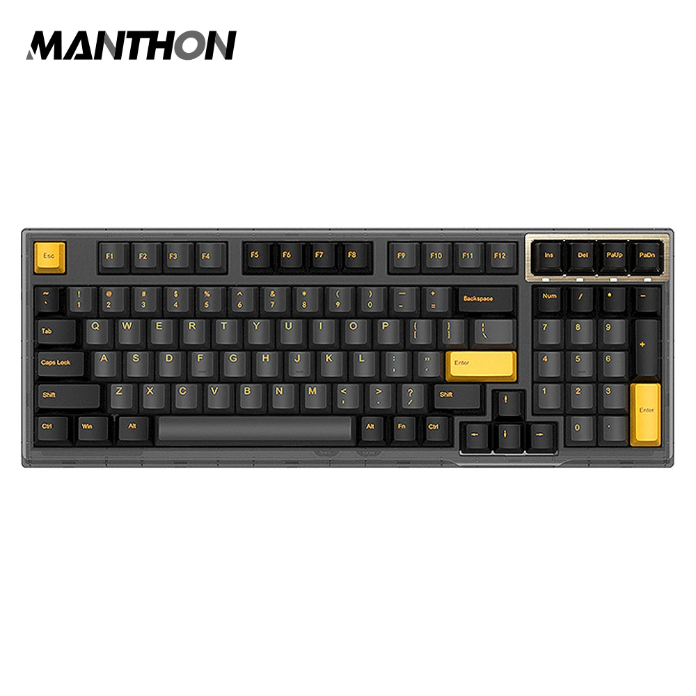 RX980 RGB 3 Mode Gaming Mechanical Keyboard Kit with GATERON PBT Sublimasi Keycap Hot Swap 2.4G BT Wireless Keyboard