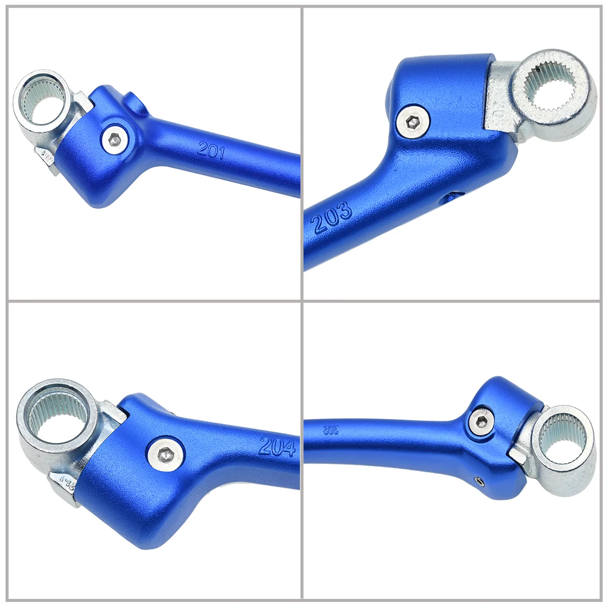 Für Yamaha YZ WR 125 YZ250 YZ250F YZ250X YZ250FX YZ450F YZ450FX WR450F Motorrad Geschmiedeter Kickstarterhebel Pedale 1986-2023 – Detail 2