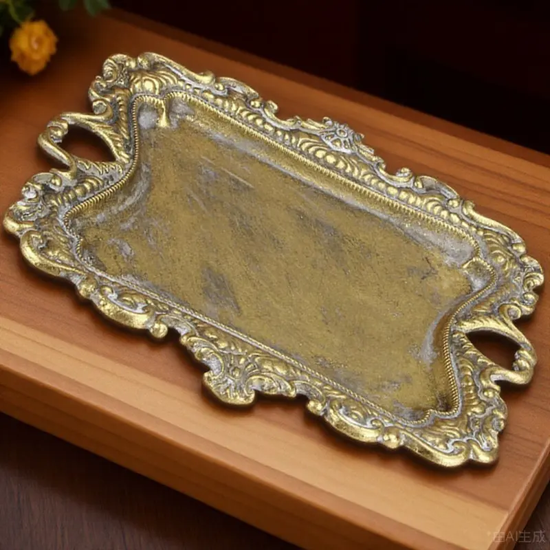 

Metal Jewelry Vintage Storage Ring Holder Dish Soap Necklace Storage Tray ganizer Trinket Display Container