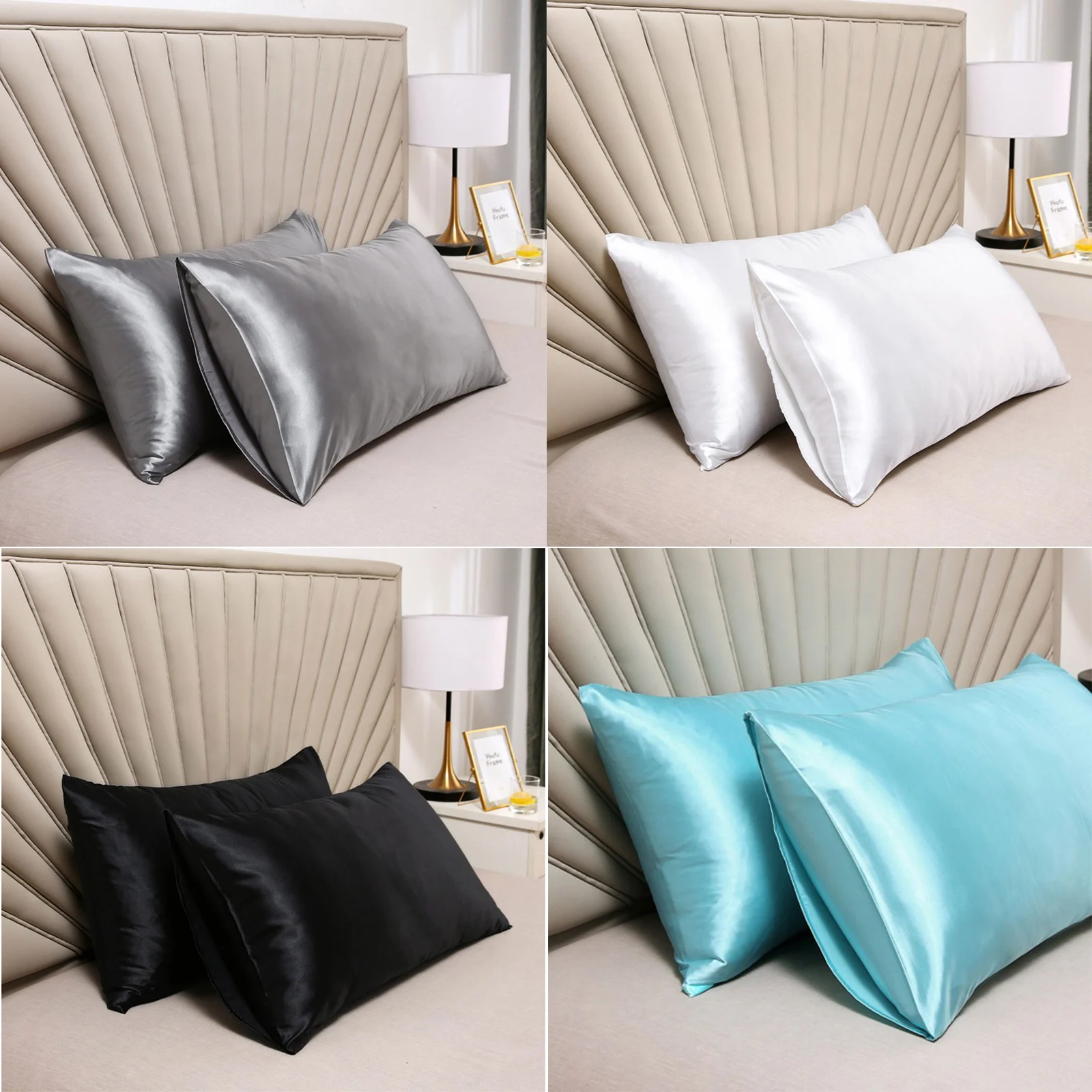 Pillowcase 100% Silk Pillow Cover Silky Satin Hair Beauty Pillow case Comfortable Pillow Case Home Decor wholesale