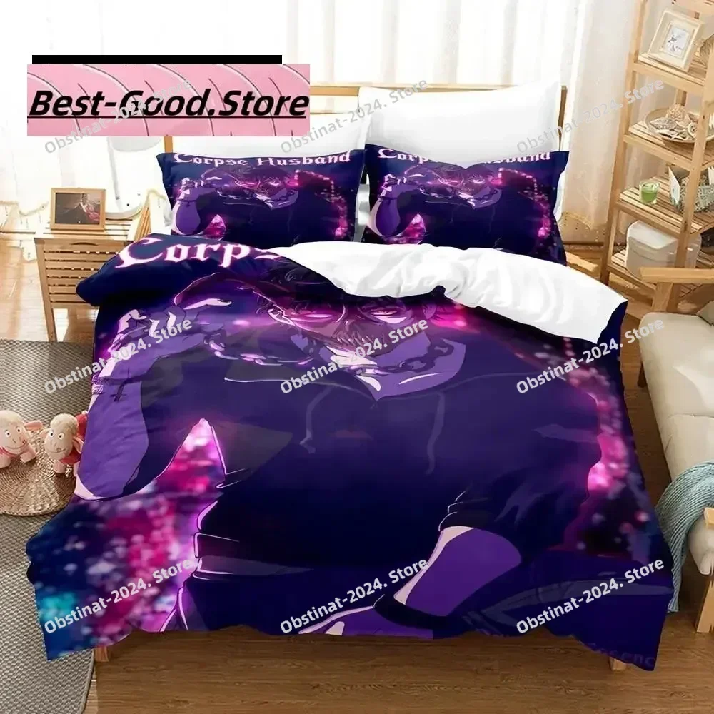 3D Cartoon Corpse Husband Bedding Set Printed Bed Set With Pillowcase Bed Duvet Cover Soft Single Double Queen Super King Size