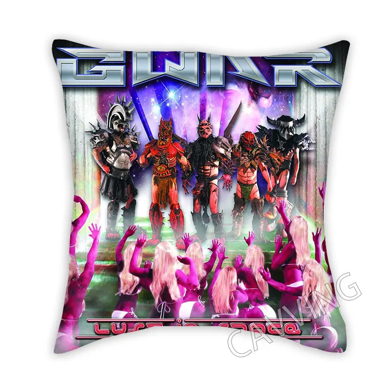 

GWAR band 3D Printed Polyester Decorative Pillowcases Throw Pillow Cover Square Zipper Cases Fans Gifts Home Decor