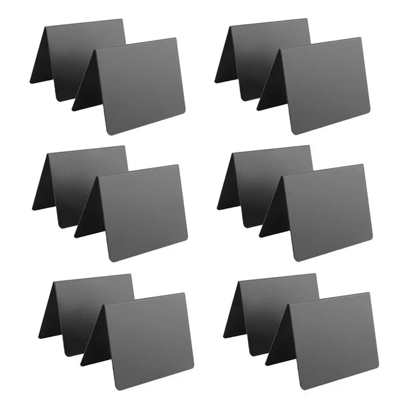 AED5-12 PCS Mini Chalkboard Signs 4X3inch Small Chalkboard Chalk Sign Food Labels For Party Buffet Tables ,Easy To Write