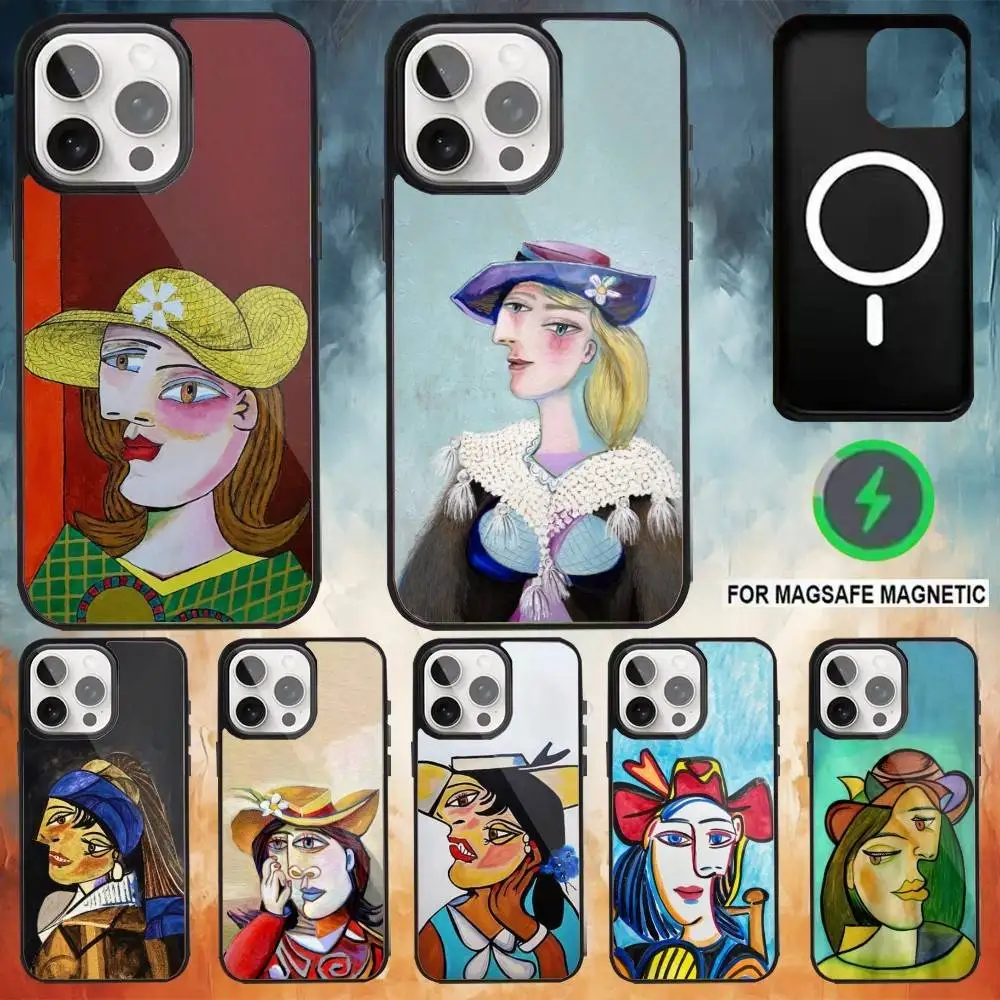 A-Abstract Art Painting Phone Case For iPhone 17,16,15,14,13,12,Plus,Pro,Max for Magsafe Magnetic Wireless Charging