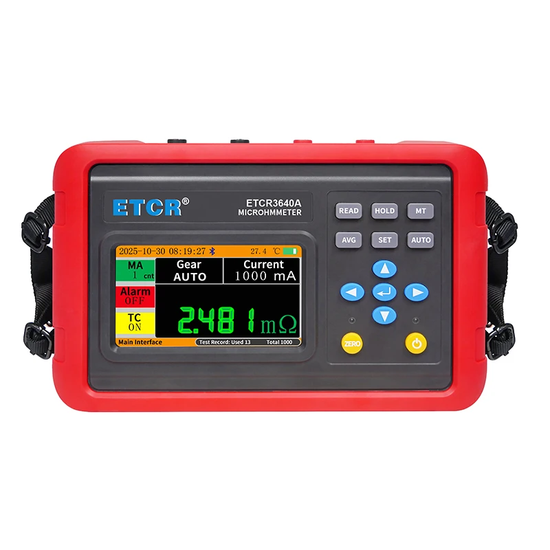 ETCR3640 ETCR3640A DC Micro Ohmmeter Tester 4 Wire Microhmmeter 1.0uΩ～40kΩ For Transformer Windings Rechargeable Lithium Battery