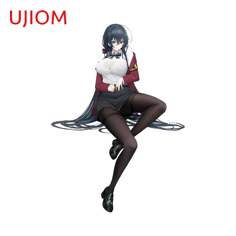 UJIOM 13cm X 9.2cm Seductive Anime Girl Hentai Azur Lane Big Breast Taihou Wall Stickers Vestibule Decal Personality Tile Poster