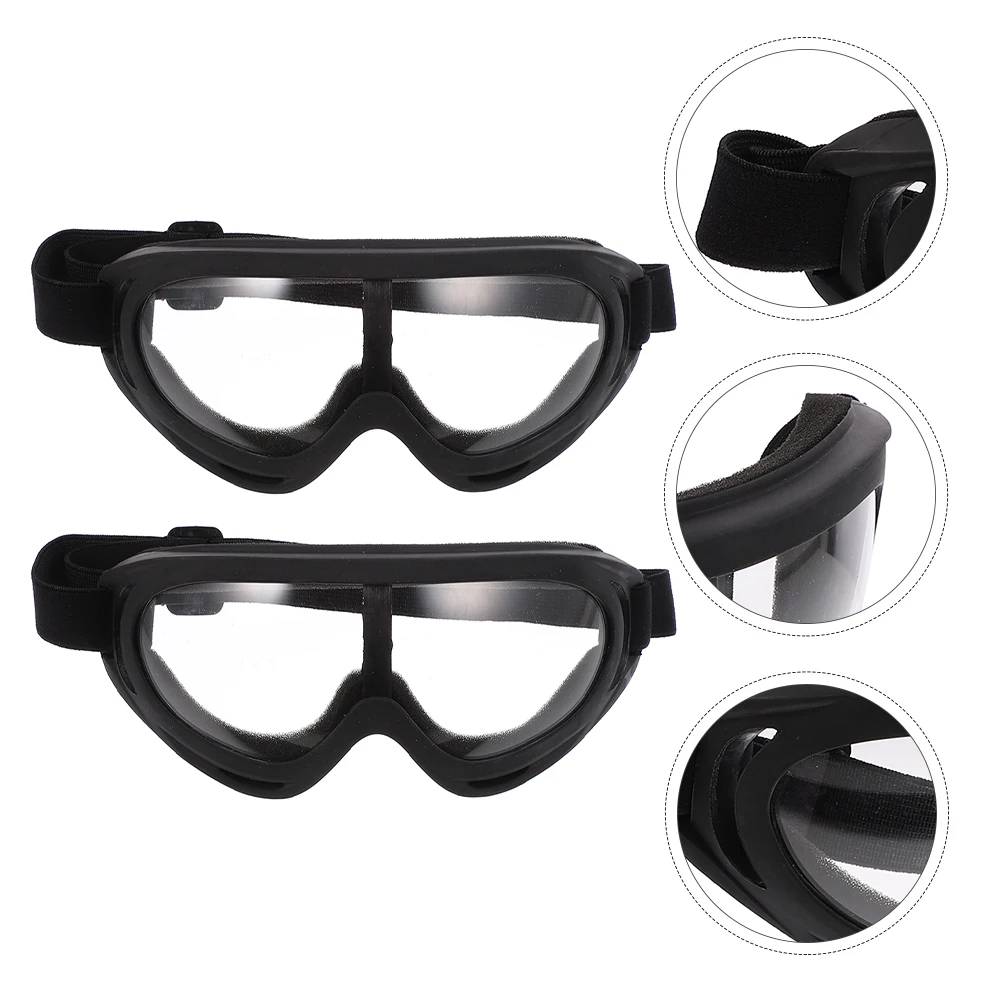 

2pcs Windproof Goggles Protective Glasses Motorcycle Riding Dustproof Adjustable Elastic B TPU Material Non Slip High Elastic