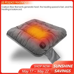 USB 5V Electric Heating Cushion 3-Speed Adjustable Thermostat Heating Pad Office Car Seat Body Winter Warmer Pet Heated Cushion