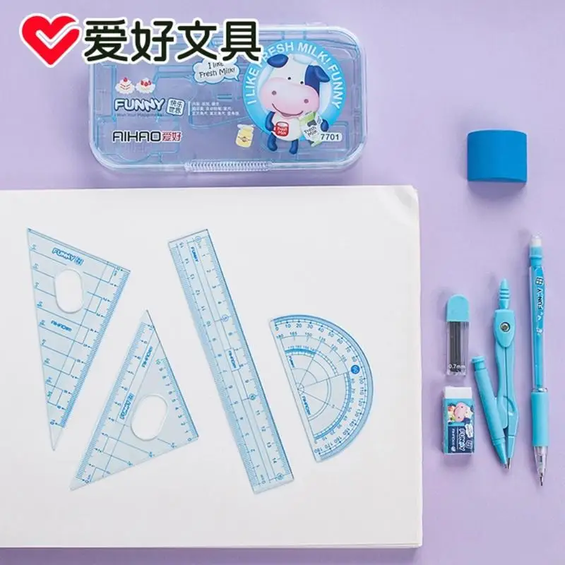 W89C เครื่องมือเรขาคณิตคณิตศาสตร์ไม้บรรทศน์ไม้บรรทัดไม้บรรท