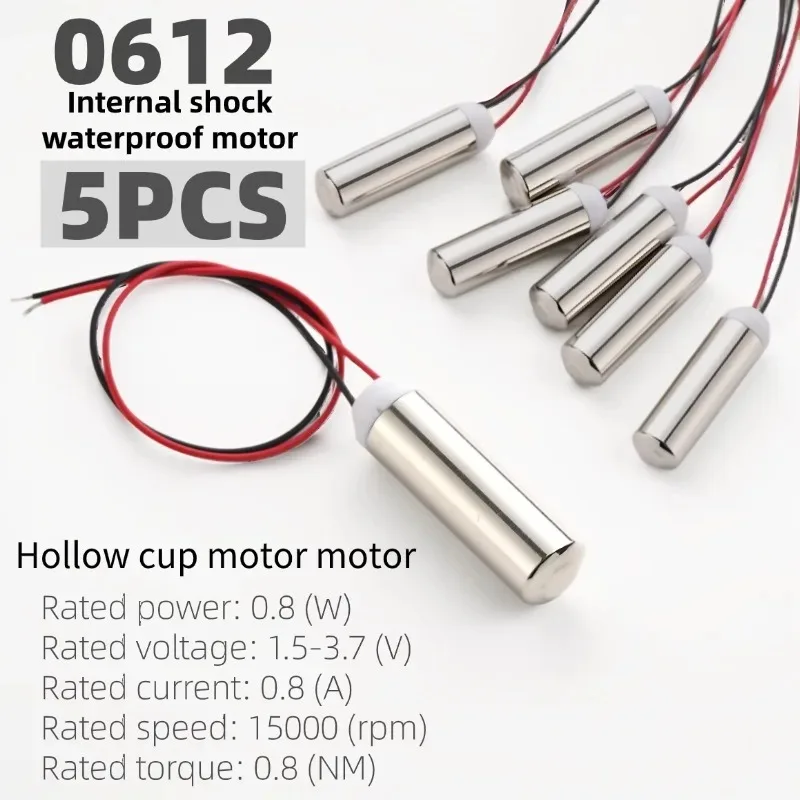 5PCS Coreless  Vibration Motor 0612 13000RPM High Speed 3.7V - for Wearable Massager, Beauty Device, Adult Products