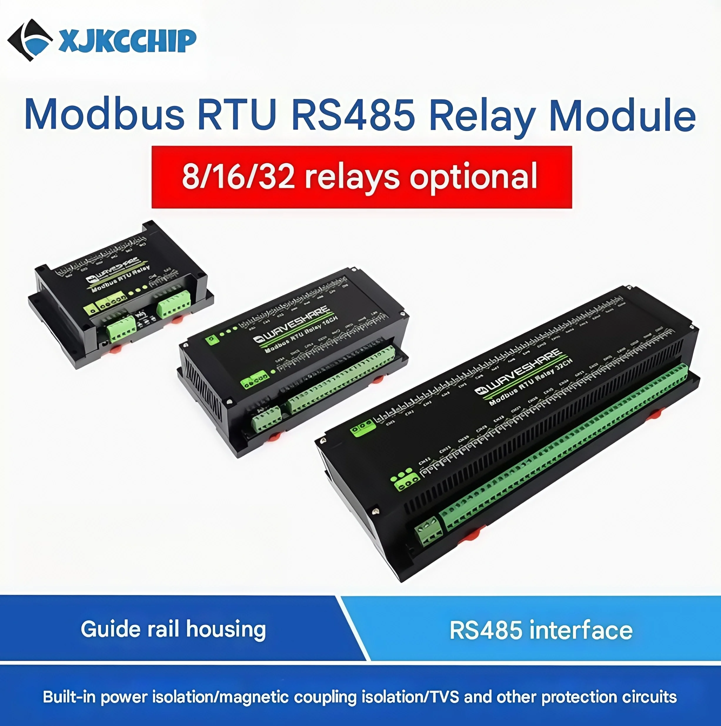 Industrial RS485 relay 8/16/32-way switch input and output Modbus RTU