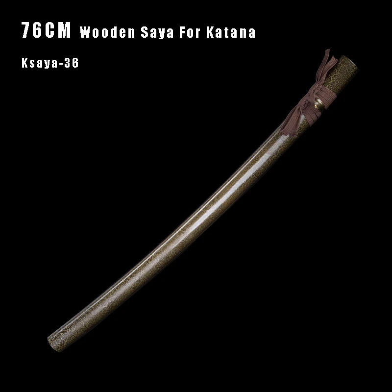 Wooden Saya With Sageo,Sword Scabbard,Lacquered Katana Sheath,Golden Pattern