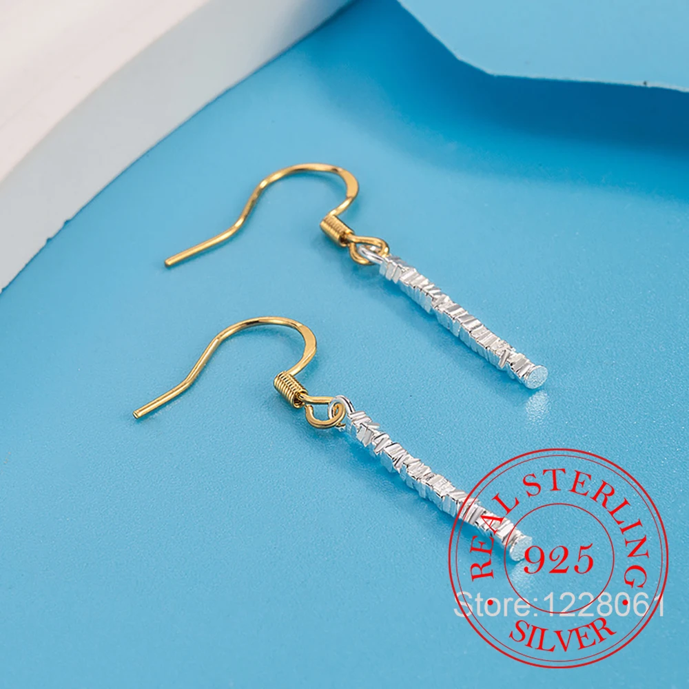 925 Sterling Silver Jewelry Simple Small Change Tassel Drop Earrings for Women Wedding Party Jewelry Girls Friend Gift