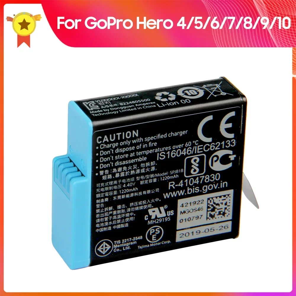 Replacement Battery 335-06532-000 601-10197-000 SPJB1B SPBL1B For GoPro Hero9 Here 10 11 Hero8 Hero7 Hero 8 7 6 5 4 AHDBT-401