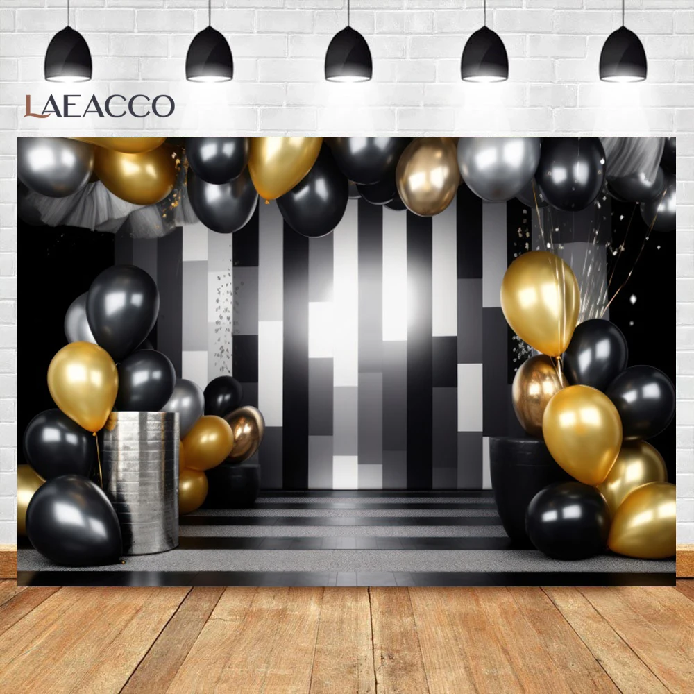 Birthday Party Celebration Backdrop Glitter Balloon Decoration Portrait Baby Shower Backdrop Customized Photo Studio Props