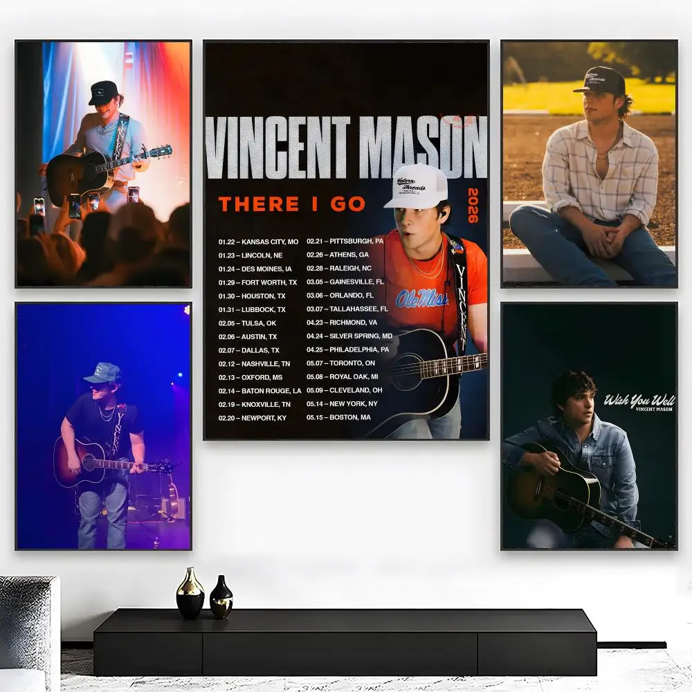 Rural Country Music V-Vincent Mason Poster Wall art print art suitable for living room bedroom bar parlor home decor gift